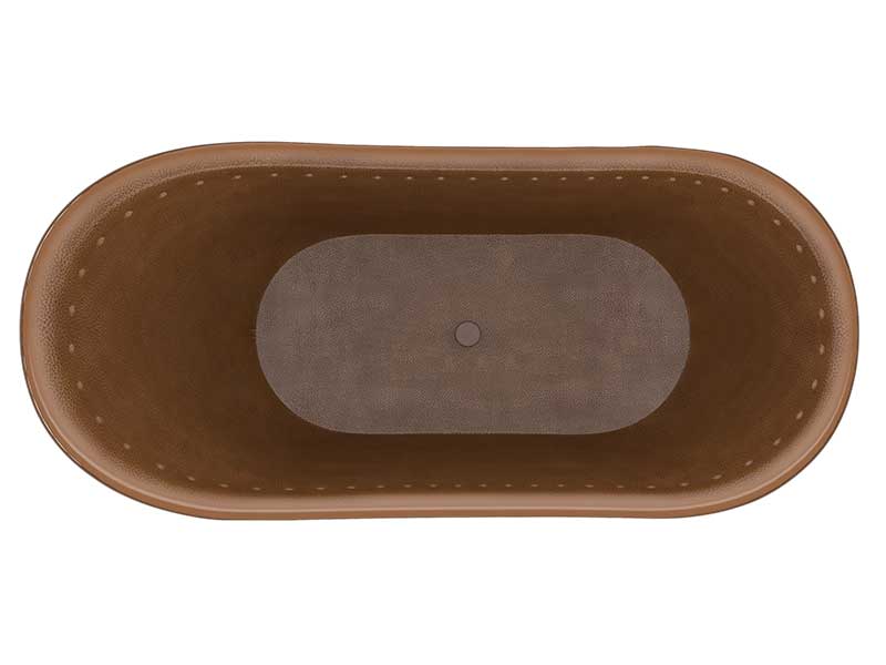 Anzzi Sivas 66 in. Handmade Copper Slipper Clawfoot Non-Whirlpool Bathtub in Hammered Antique Copper BT-017 5