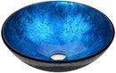 Anzzi Jonas Series Vessel Sink in Frosted Blue S122