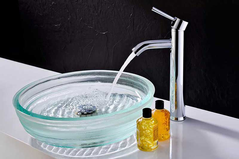 Anzzi Fann Single Handle Vessel Sink Faucet in Polished Chrome 7