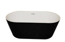 Anzzi Dualita 5.8 ft. Acrylic Freestanding Non-Whirlpool Bathtub in Black and Kros Series Faucet in Chrome 2