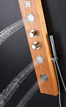 Anzzi CRANE Series 60 in. Full Body Shower Panel System with Heavy Rain Shower and Spray Wand in Natural Bamboo 12