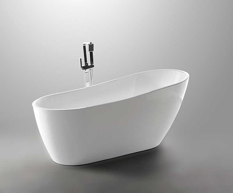 Anzzi Trend Series 5.58 ft. Freestanding Bathtub in White FT-AZ093 4