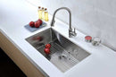 Anzzi VANGUARD Series 32 in. Under Mount Single Basin Handmade Stainless Steel Kitchen Sink 5