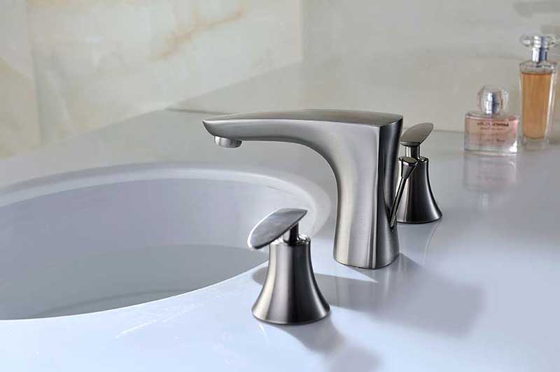 Anzzi Chord Series 2-Handle Bathroom Sink Faucet in Brushed Nickel 6