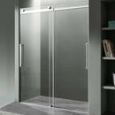 Anzzi Stellar Series 60 in. x 76 in. Frameless Sliding Shower Door with Handle in Chrome SD-FRLS05902CH