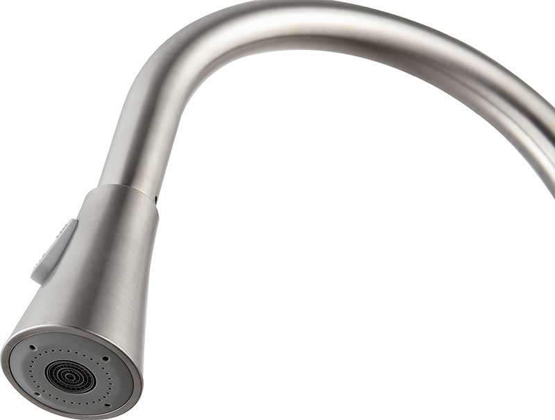 Anzzi Tulip Single-Handle Pull-Out Sprayer Kitchen Faucet in Brushed Nickel KF-AZ216BN 13