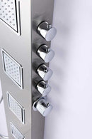 Anzzi MESA Series 64 in. Full Body Shower Panel System with Heavy Rain Shower and Spray Wand in Brushed Steel 3