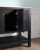 Anzzi Montaigne 48 in. W x 22 in. D Vanity in Espresso with Marble Vanity Top in Carrara White with White Basin and Mirror 7