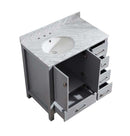 Anzzi Chateau 36 in. W x 22 in. D Vanity in Gray with Marble Vanity Top in Carrara White with White Basin and Mirror 16