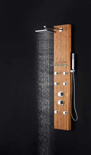 Anzzi Mansion 60 in. Full Body Shower Panel with Heavy Rain Shower and Spray Wand in Natural Bamboo