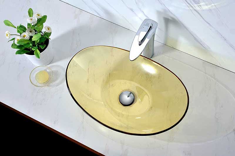Anzzi Mesto Series Deco-Glass Vessel Sink in Lustrous Translucent Gold 8