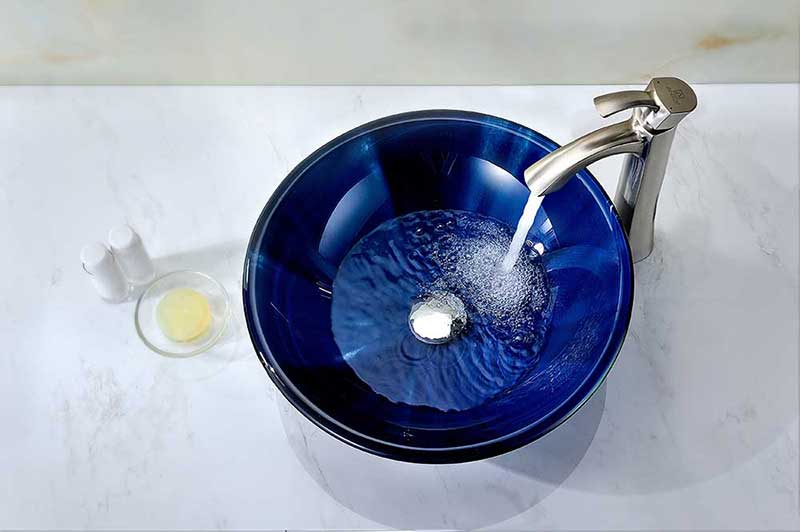 Anzzi Meno Series Deco-Glass Vessel Sink in Lustrous Blue 4