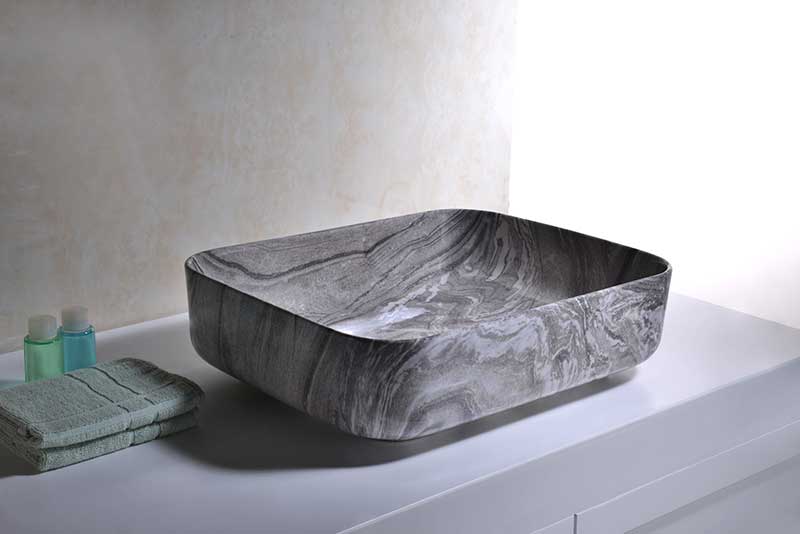 Anzzi Marbled Series Ceramic Vessel Sink in Marbled Ash Finish LS-AZ242 3