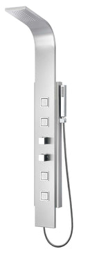 Anzzi VISOR Series 60 in. Full Body Shower Panel System with Heavy Rain Shower and Spray Wand in Brushed Steel