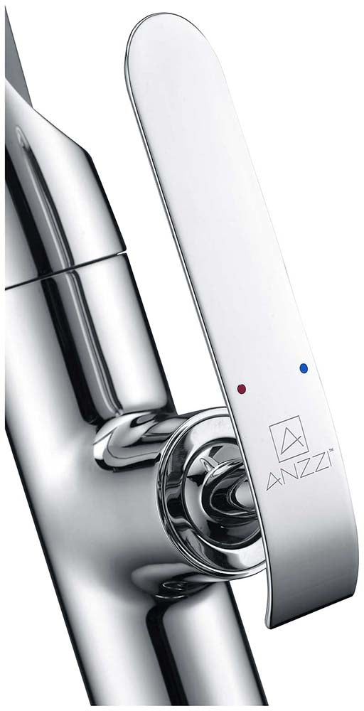 Anzzi Accent Single Handle Pull-Down Sprayer Kitchen Faucet in Polished Chrome KF-AZ003 18