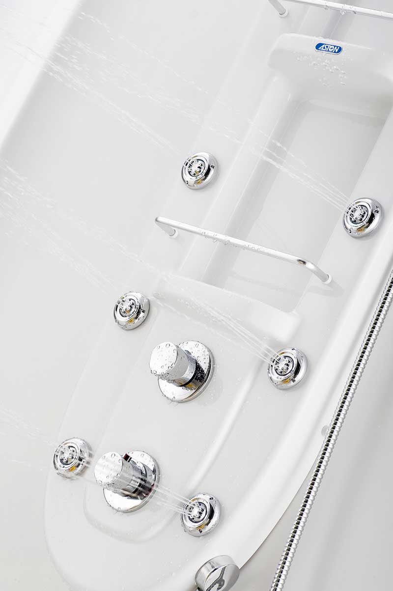 Aston Thermostatic Shower Panel with Six Body Jets 7