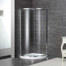 Aston Round Sliding Shower Door Enclosure with Low-Profile Base 2