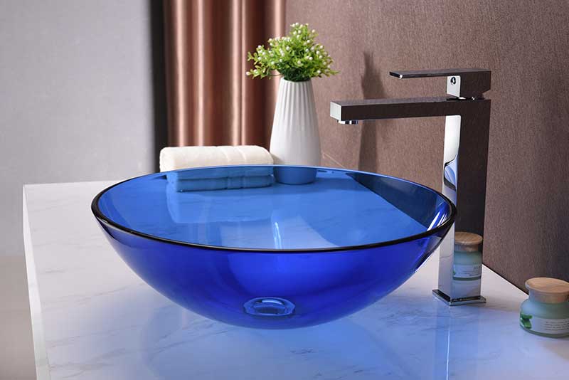 Anzzi Halo Series Vessel Sink in Blue LS-AZ031 3
