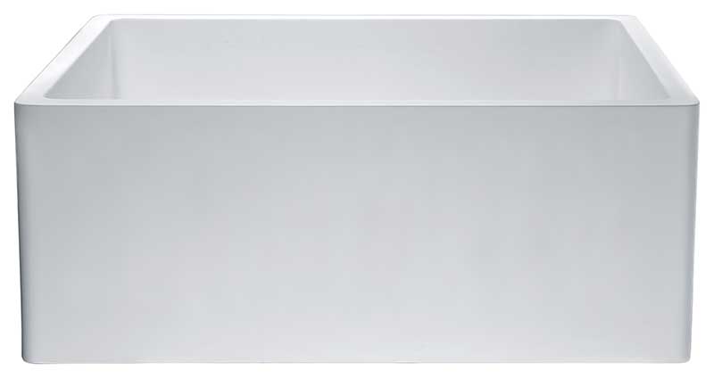 Anzzi Petima Farmhouse Reversible Apron Front Solid Surface 24 in. Single Basin Kitchen Sink in White K-AZ8321 7