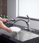 Anzzi Navona Single-Handle Pull-Out Sprayer Kitchen Faucet in Brushed Nickel KF-AZ206BN 5