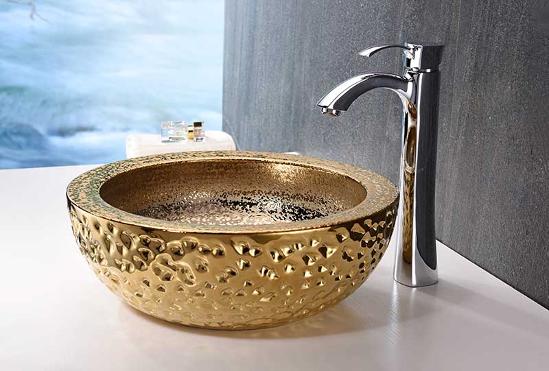 Anzzi Regalia Series Vessel Sink in Speckled Gold LS-AZ179 2