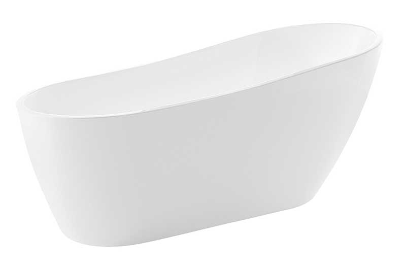 Anzzi Trend 67 in. Acrylic Flatbottom Non-Whirlpool Bathtub with Tugela Faucet and Talos 1.6 GPF Toilet FTAZ093-52B-65 2