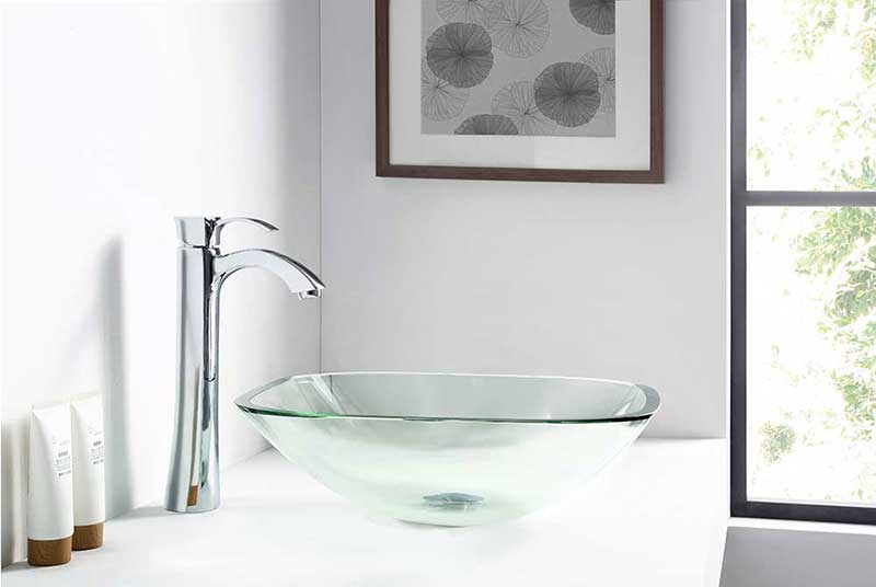 Anzzi Cadenza Series Deco-Glass Vessel Sink in Lustrous Clear Finish 2