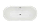 Anzzi Dualita 5.3 ft. Acrylic Freestanding Non-Whirlpool Bathtub in Black and Dawn Series Faucet in Chrome 3