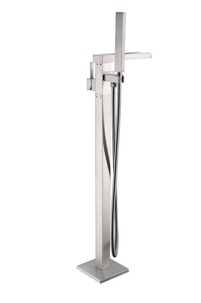 Anzzi Union 2-Handle Claw Foot Tub Faucet with Hand Shower in Brushed Nickel FS-AZ0059BN 21