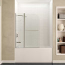 Anzzi Galleon 48 in. x 58 in. Frameless Tub Door with TSUNAMI GUARD in Brushed Nickel SD-AZ054-01BN 3