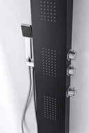 Anzzi Atoll Series 66 in. Full Body Shower Panel System with Heavy Rain Shower and Spray Wand in Black