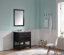 Anzzi Montaigne 30 in. W x 22 in. D Vanity in Espresso with Marble Vanity Top in Carrara White with White Basin and Mirror 2