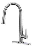 Anzzi Orbital Single Handle Pull-Down Sprayer Kitchen Faucet in Brushed Nickel KF-AZ186BN 12