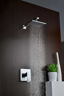 Anzzi Viace Series Single Handle Wall Mounted Showerhead and Bath Faucet Set in Polished Chrome 3