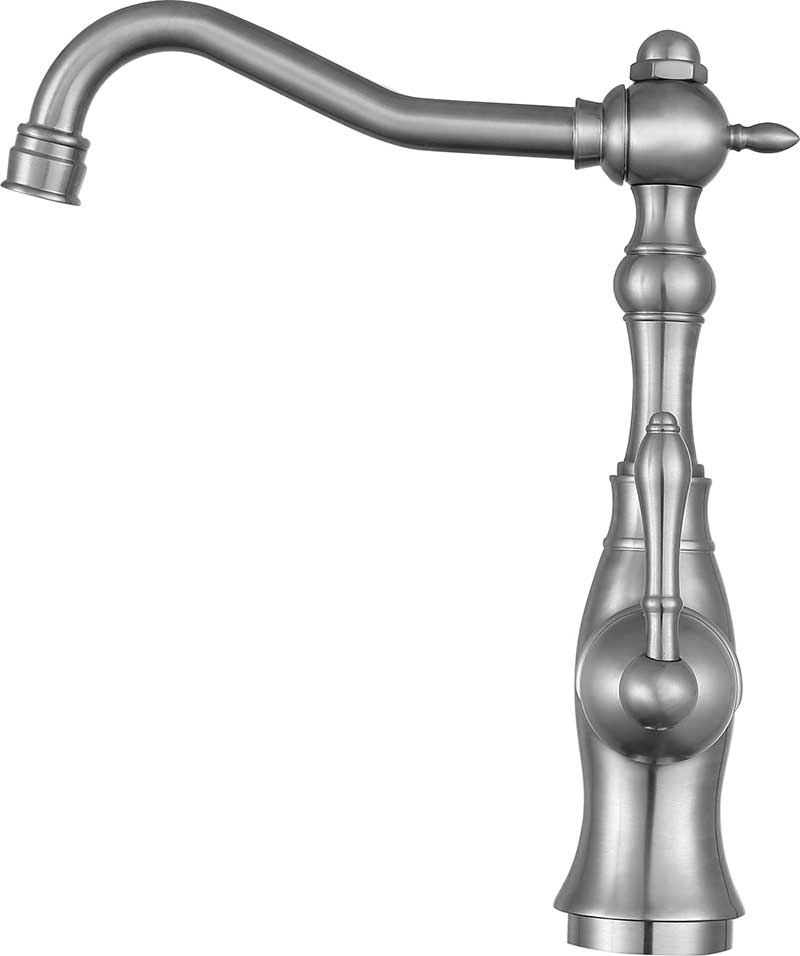 Anzzi Highland Single-Handle Standard Kitchen Faucet with Side Sprayer in Brushed Nickel KF-AZ224BN 24