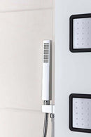 Anzzi Leopard 60 in. 3-Jetted Full Body Shower Panel with Heavy Rain Shower and Spray Wand in White SP-AZ032 7