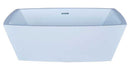 Anzzi Arthur 67 in. One Piece Acrylic Freestanding Bathtub in Glossy White 4