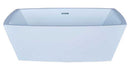Anzzi Arthur 5.6 ft. Acrylic Freestanding Non-Whirlpool Bathtub in White and Kase Series Faucet in Chrome 4