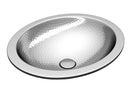 Anzzi Romaic 19 in. Handmade Drop-in Oval Bathroom Sink in Hammered Nickel BS-003 6