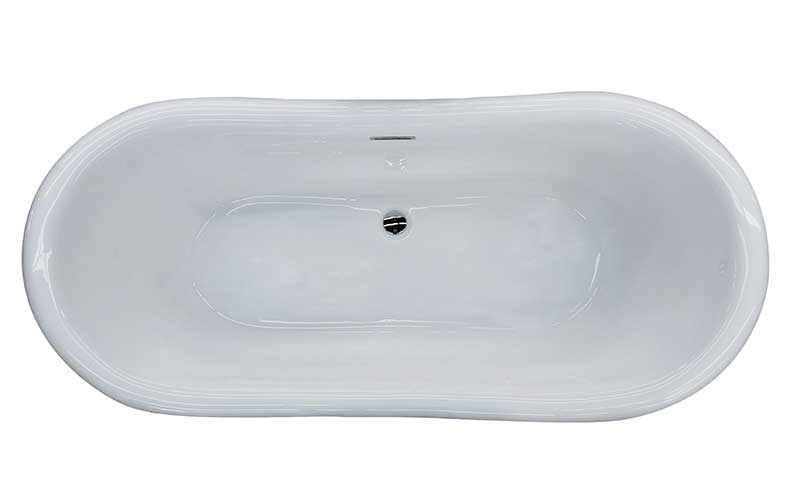 Anzzi Ruby 5.9 ft. Acrylic Flatbottom Non-Whirlpool Bathtub-White FT-AZ113 4