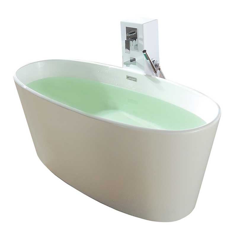 Control Brand True Solid Surface Vinyasa 62.25" x 27.5" Soaking Bathtub