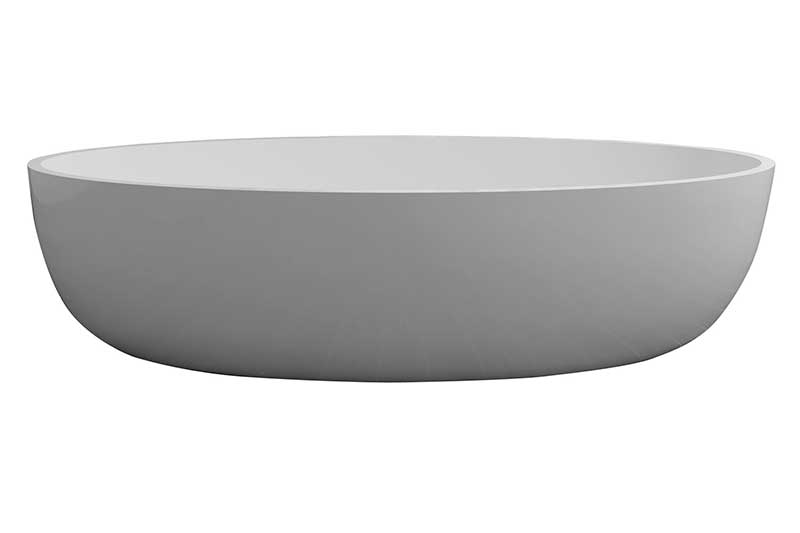 Control Brand True Solid Surface Zen 67" x 31.5" Soaking Bathtub