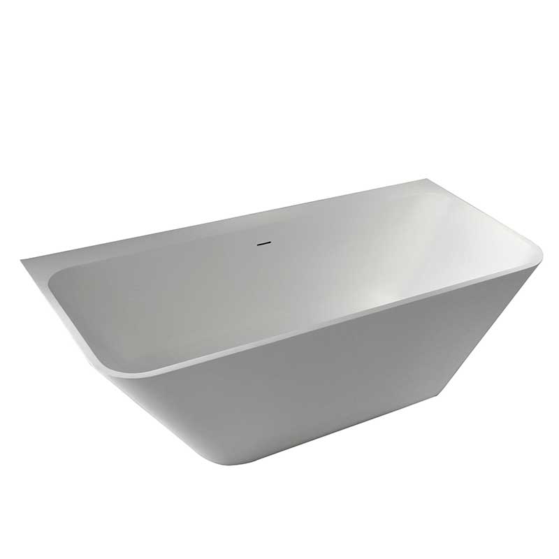 Control Brand True Solid Surface Bliss 70.88" x 33.5" Soaking Bathtub