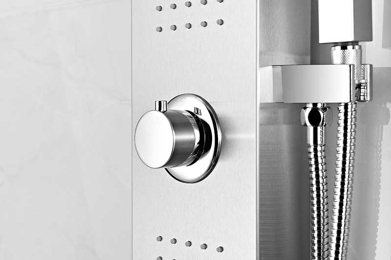 Anzzi Coastal 44 in. Full Body Shower Panel with Heavy Rain Shower and Spray Wand in Brushed Steel SP-AZ075 16