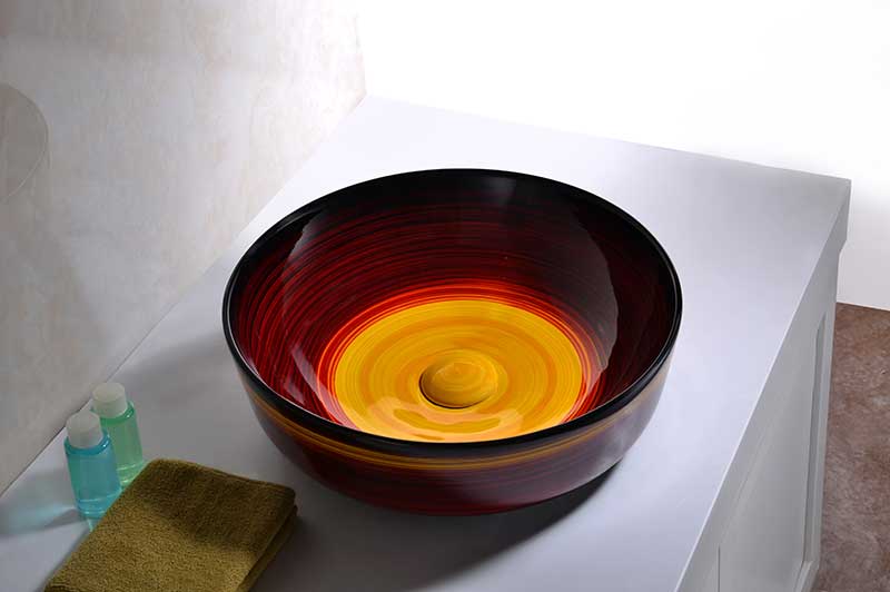 Anzzi Dusk Crown Series Ceramic Vessel Sink in Rising Blur Finish LS-AZ231 2