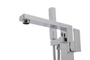 Anzzi Lusso 6.3 ft. Man-Made Stone Freestanding Non-Whirlpool Bathtub in Matte White and Dawn Series Faucet in Chrome 7
