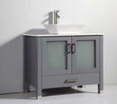 Legion Furniture 36" Solid Wood Sink Vanity with Mirror and Faucet 3