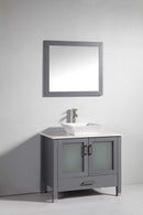 Legion Furniture 36" Solid Wood Sink Vanity with Mirror and Faucet