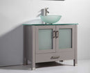 Legion Furniture 36" Solid Wood Sink Vanity with Mirror and Faucet 3