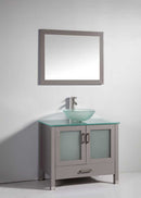 Legion Furniture 36" Solid Wood Sink Vanity with Mirror and Faucet